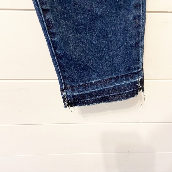 Flying Monkey | Midrise Dark Wash Skinny Jeans- Raw Hem Size 25 - Picture 8 of 11